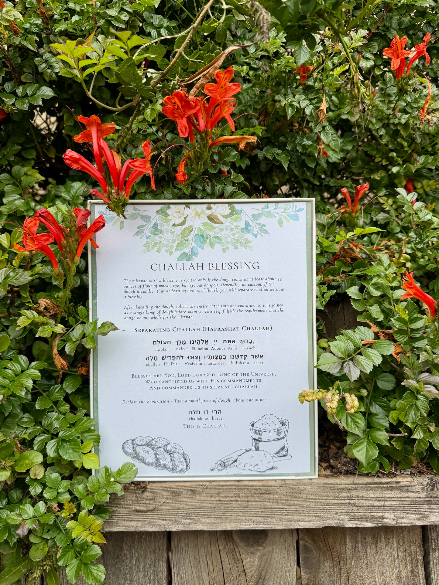 Challah Blessing - Separation (8x10in)