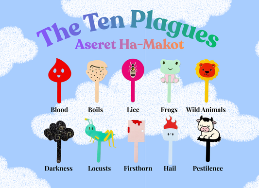 Ten Plagues Passover Seder Set | Kids Jewish Educational Activity
