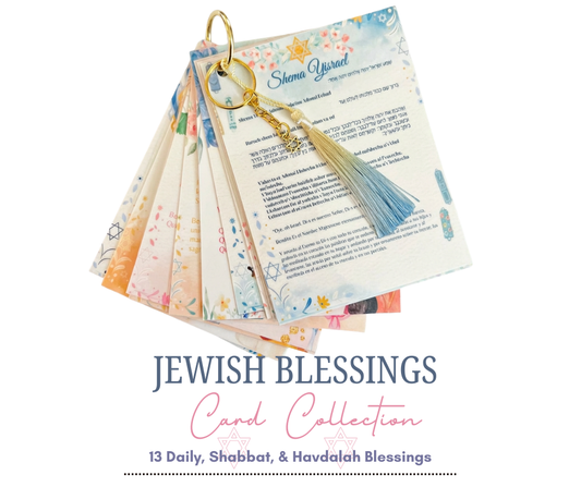 13  Blessing Cards | Daily Prayers + Shabbat & Havdalah Spanish and English