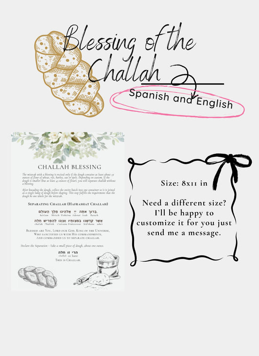 Challah Blessing - Separation (8x10in)