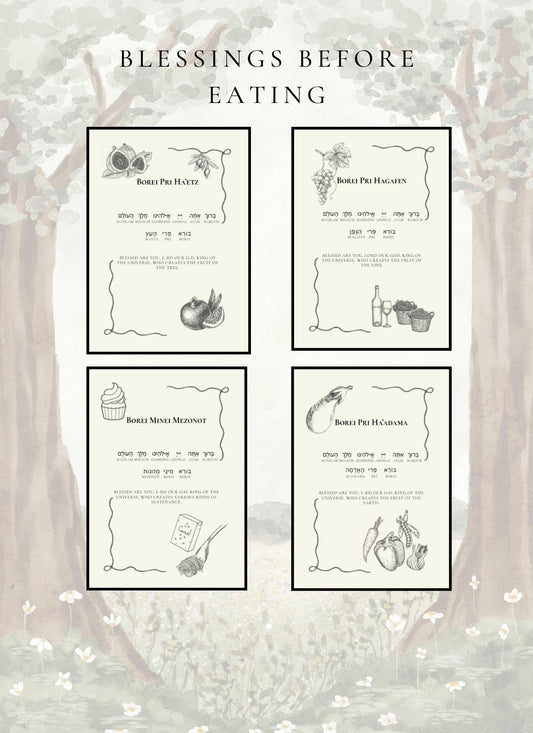 Blessings Before Eating (6 Cards - 4x5.4 in)