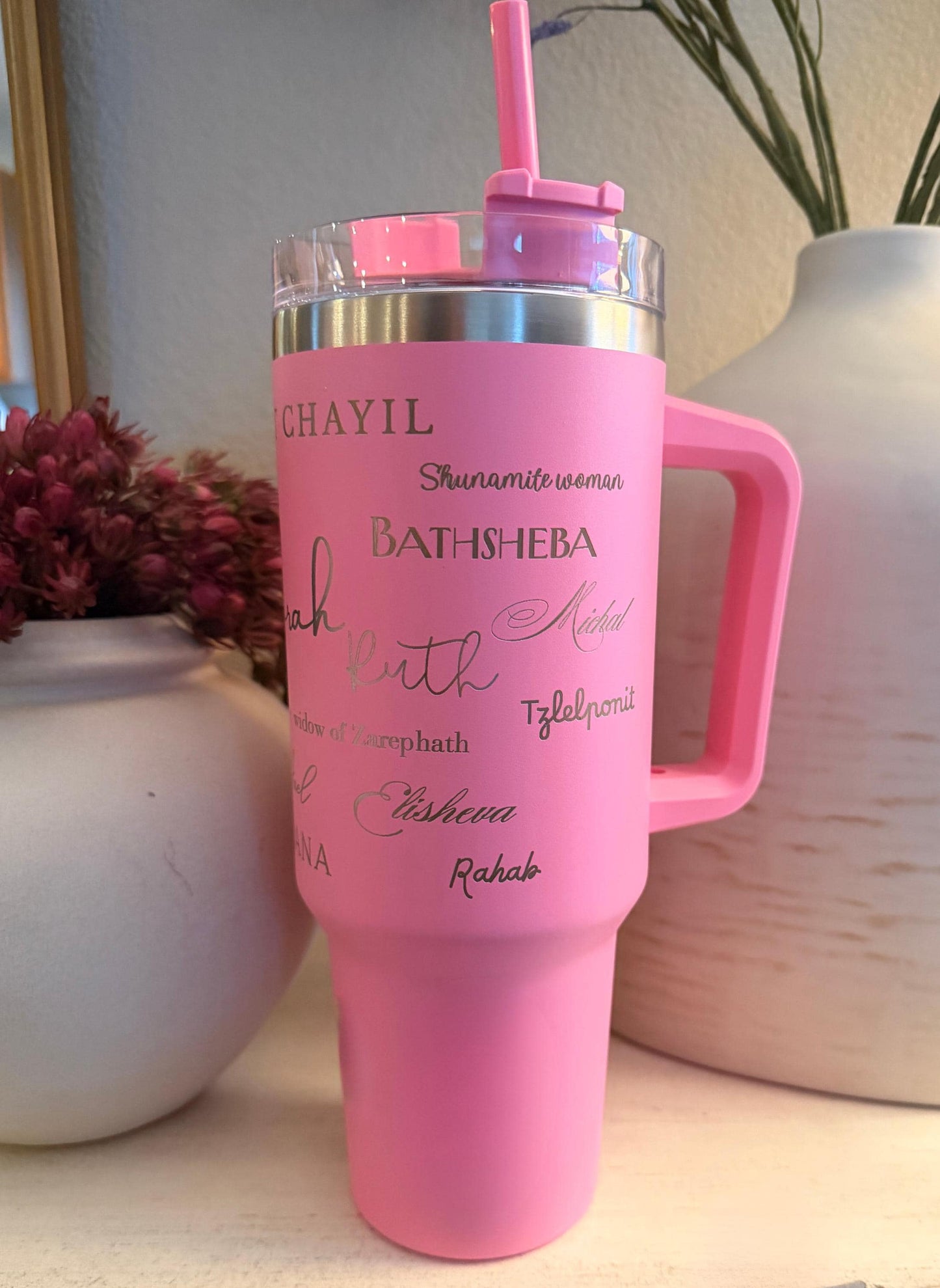 Proverbs 31 Woman of Valor – Eishet Chayil Personalized Tumbler | Biblical Women Cup | Custom Name | Jewish Gift for Her