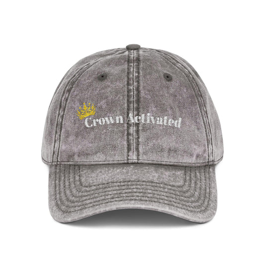 Crown Artwork Vintage Cap | Embroidered Crown Dad Hat | Purim