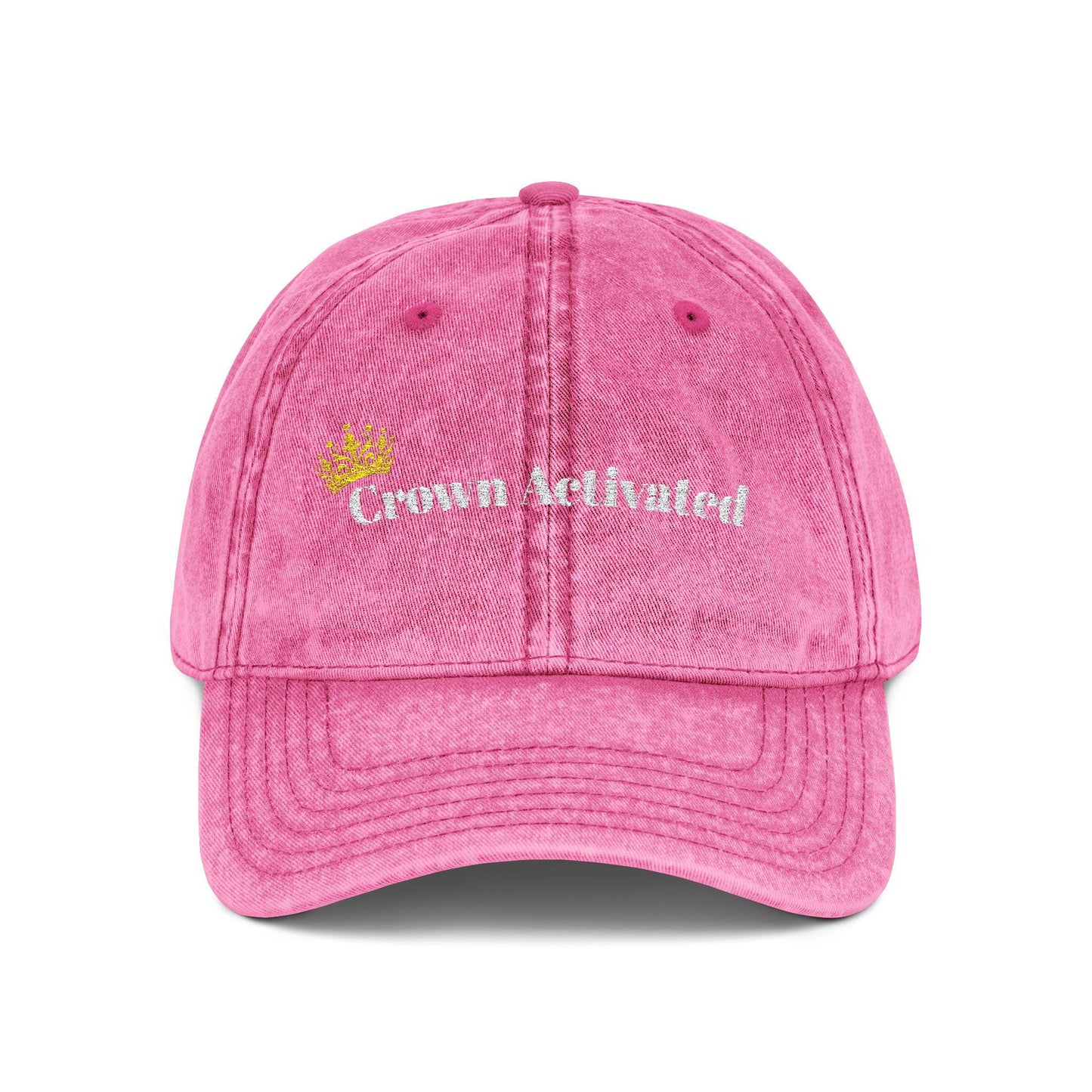 Crown Artwork Vintage Cap | Embroidered Crown Dad Hat | Purim