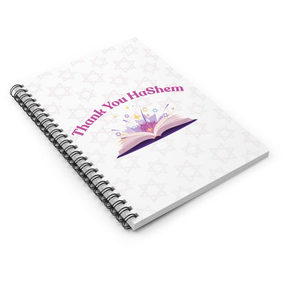 Thank You HaShem Spiral Notebook | Ruled Journal, Jewish Faith Design