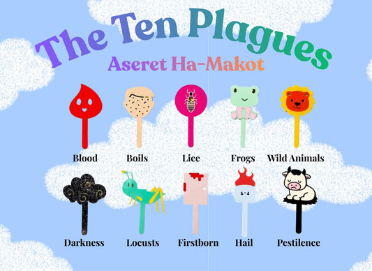 Ten Plagues Passover Seder Set | Kids Jewish Educational Activity