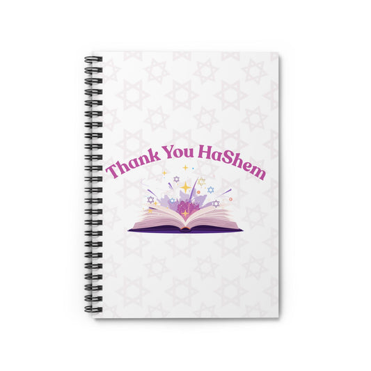 Thank You HaShem Spiral Notebook | Ruled Journal, Jewish Faith Design