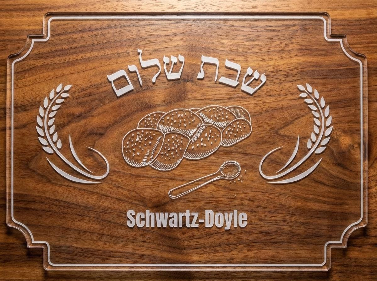 Gold Mirror Challah Tray | Elegant Shabbat Table Decor