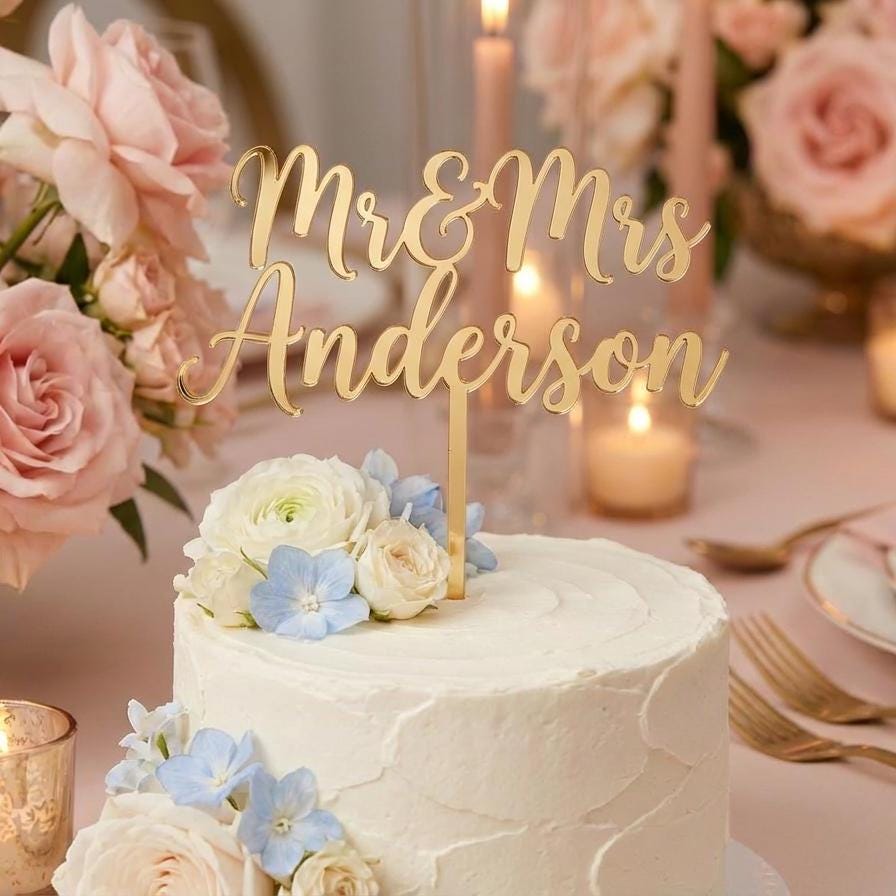 Custom Mr and Mrs | Last Name | Bride & Groom | Established | Personalized Wedding Decor