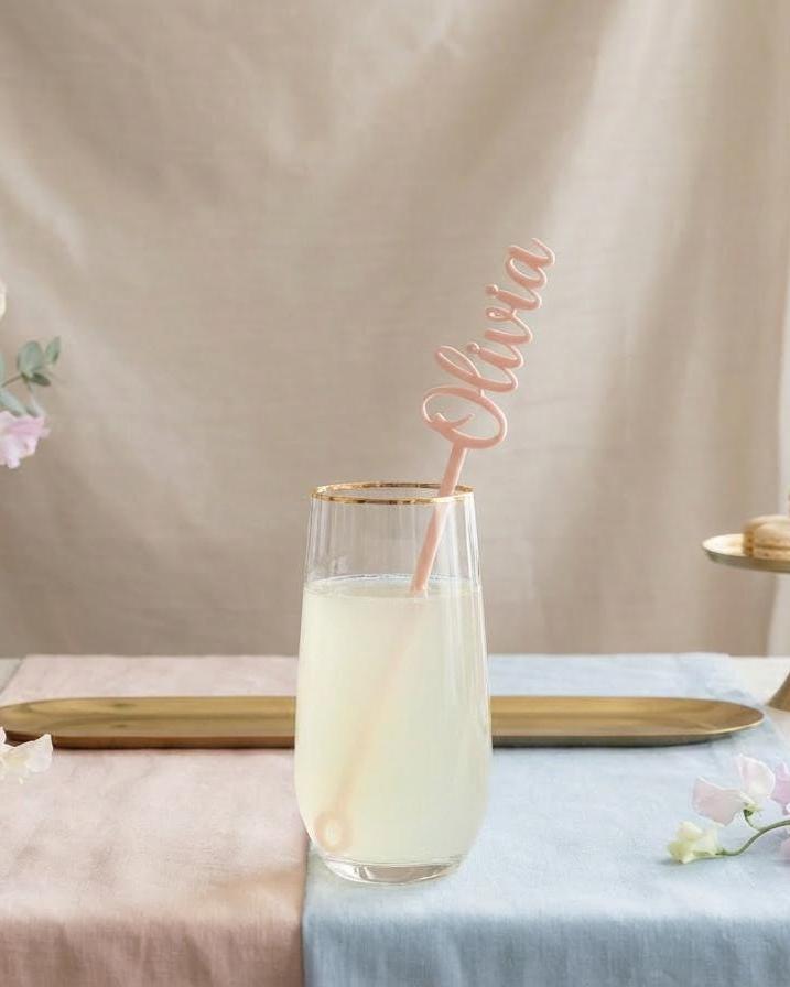 Pastel Baby Shower Drink Stirrers | Acrylic Stir Sticks, Baby Icons, Party Decor