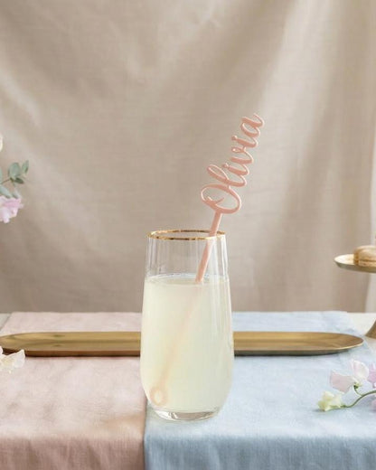 Pastel Baby Shower Drink Stirrers | Acrylic Stir Sticks, Baby Icons, Party Decor
