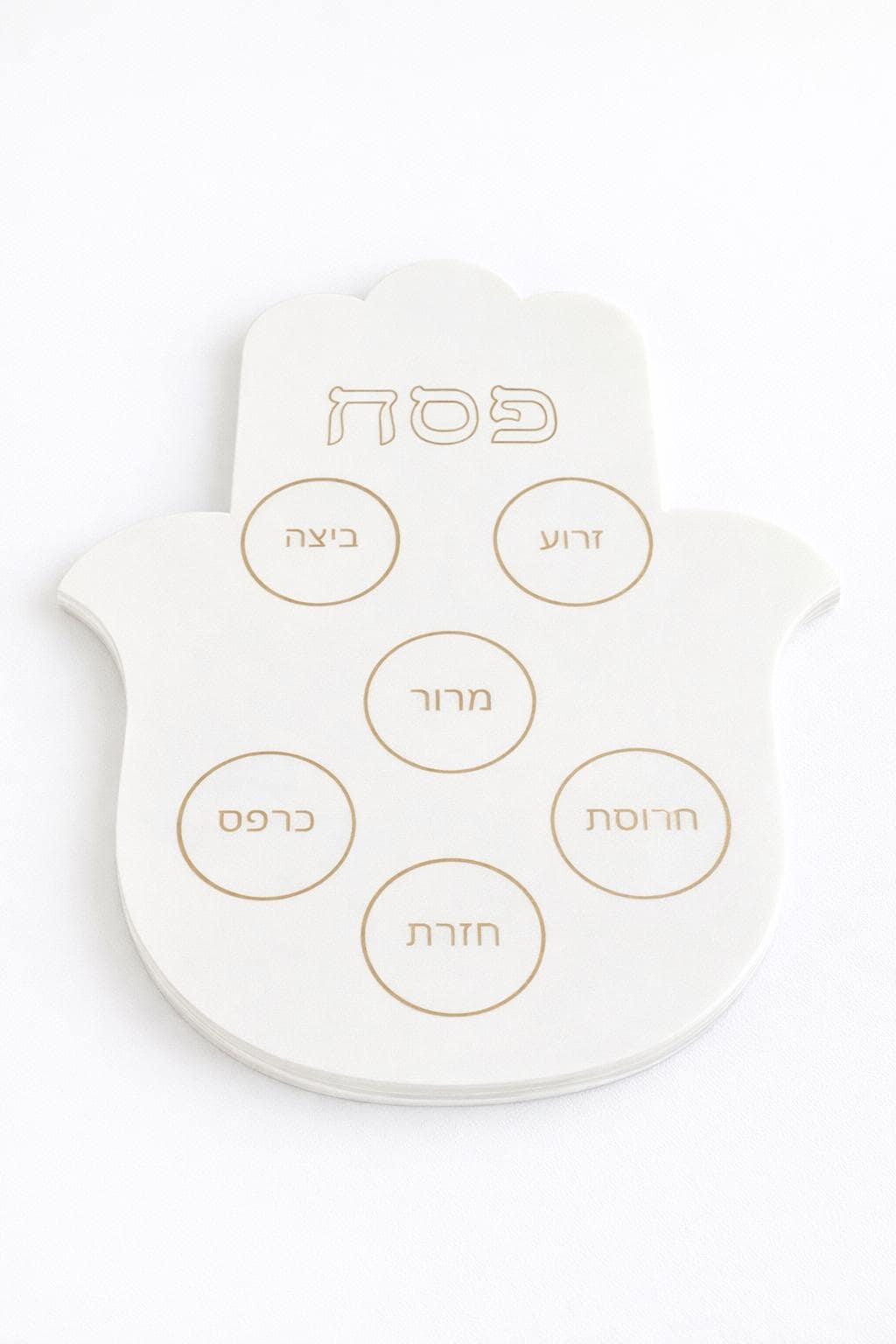 Hamsa Seder Plate: Modern Acrylic Pesach Tray for Jewish Passover Table Decor