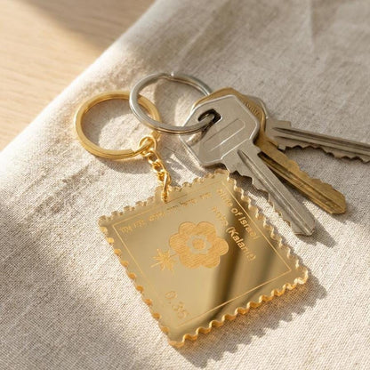 Shema Yisrael Gold Acrylic Stamp Keychain – Jewish Favor, Wedding Gift