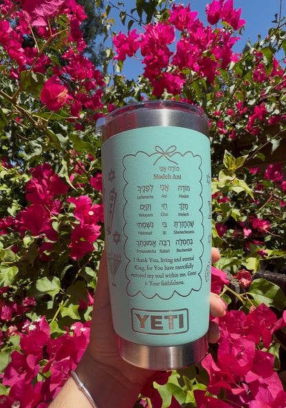 Modeh Ani Yeti Steel Tumbler | Personalized