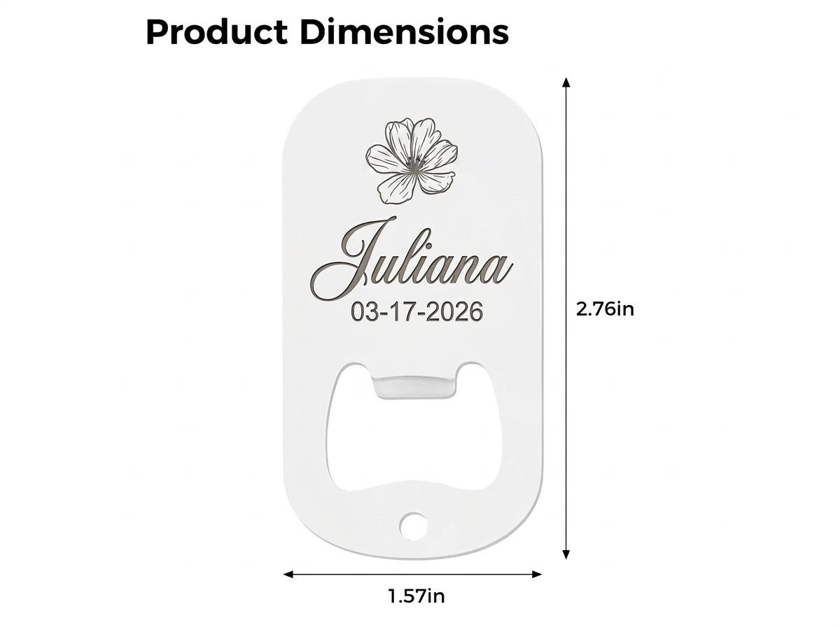 Personalized Bottle Opener Favor | Custom Wedding Bottle Opener | Engraved Party Favor