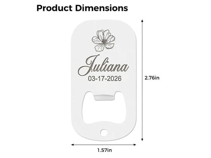 Personalized Bottle Opener Favor | Custom Wedding Bottle Opener | Engraved Party Favor