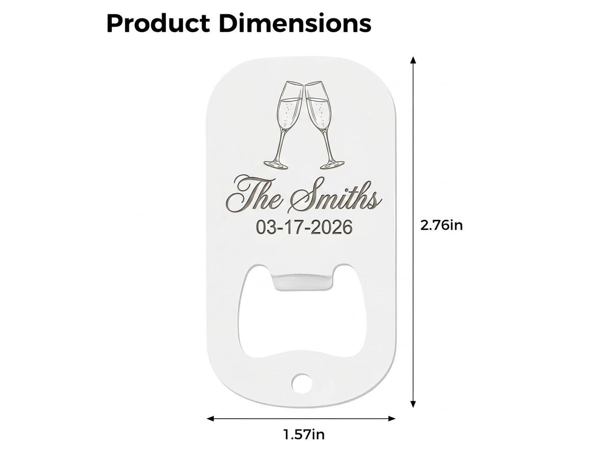Personalized Bottle Opener Favor | Custom Wedding Bottle Opener | Engraved Party Favor