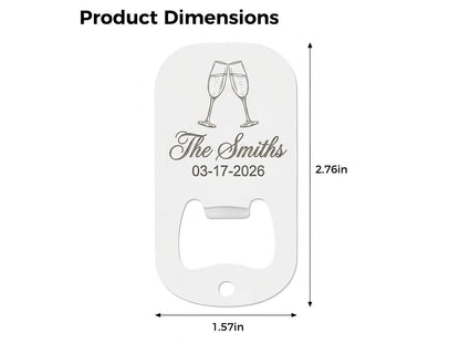 Personalized Bottle Opener Favor | Custom Wedding Bottle Opener | Engraved Party Favor